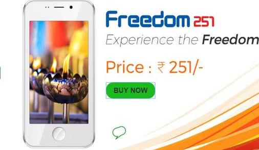 Ringing Bells Freedom 251 Smartphone Launched at just Rs 251